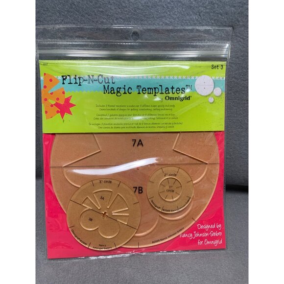 Flip-N-Cut Magic Templates Set 3 By Omnigrid Quilting Sewing - Picture 4 of 5